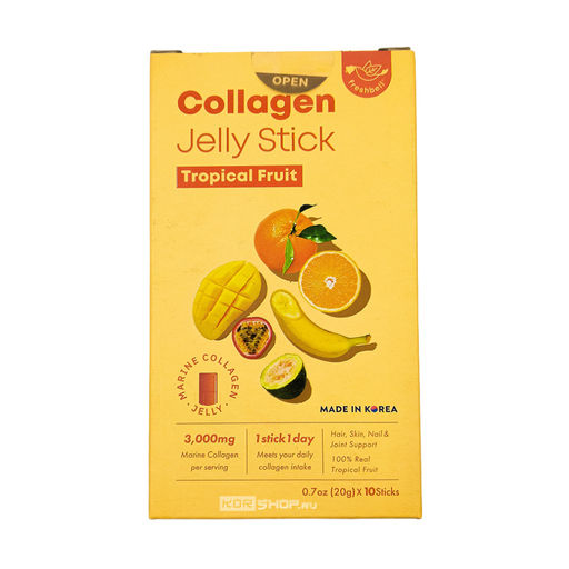 Коллагеновое желе со вкусом тропических фруктов в стиках Freshbell, Корея, 200 г (10 стиков по 20 г) Акция