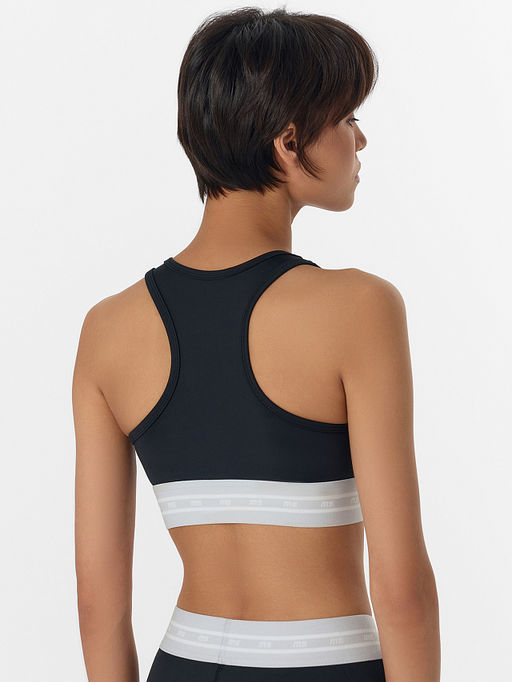 Топ женский спортивный черный