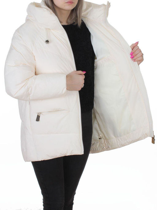 8808 MILK WHITE Куртка зимняя женская (150 гр. холлофайбер)