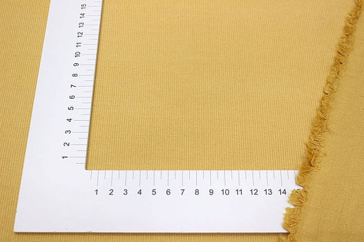 Микровельвет цв.Песочно-желтый, ш.1.46м, хлопок-100%, 190гр/м.кв - Купава фото 2