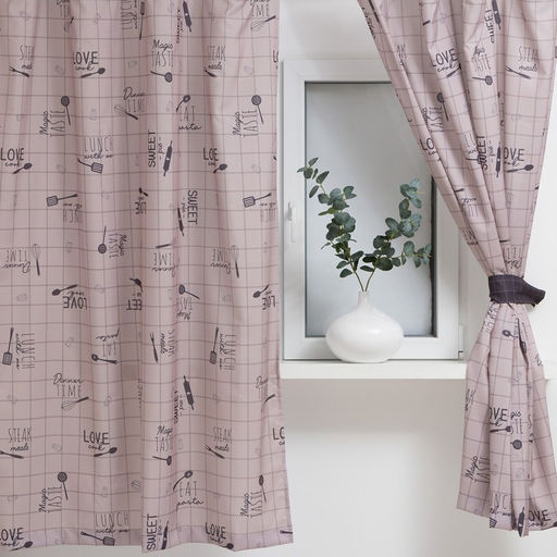 Комплект штор для кухни с подхватами Этель Homemade 170х145 см-2 шт., 100% п/э  фото 2