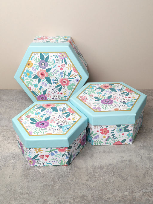 Коробка подарочная 3 штуки / 1163 /уп 24/13.7*15.7*7/15.7*18*8/17.5*20*9cm - ГалеонТрейд фото 2