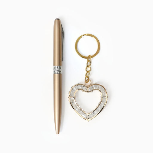 Набор подарочный, 2 предмета: ручка, брелок-сердце