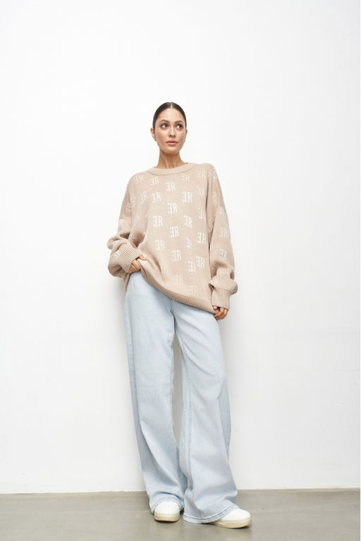 Джемпер Cotton Jacquard Beige - Erist store фото 2