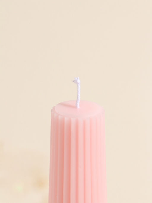 Набор свечей, 3.5х23 см, 2 шт "Башня" пыльная роза 4х9,5х25 см