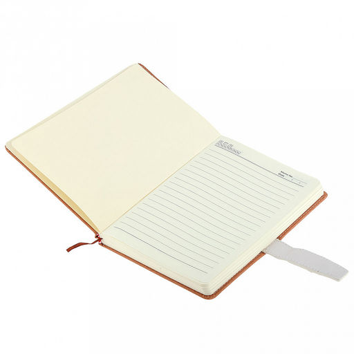 Ежедневник недатированный 14,2х21см Одуванчик 112 листов в линейку, сшитый внутренний блок, с закладкой, обложка ПВХ, отделочная строчка, тиснение золотом, цвет коричневый, матовый, застежка на магните (Китай) - Домашняя мода фото 2