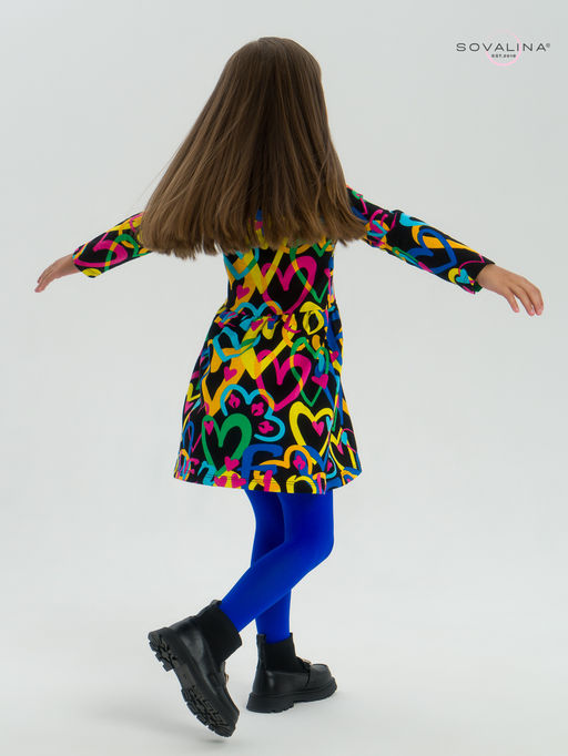 Платье Эля яркие сердца на черном - Sovalina фото 23