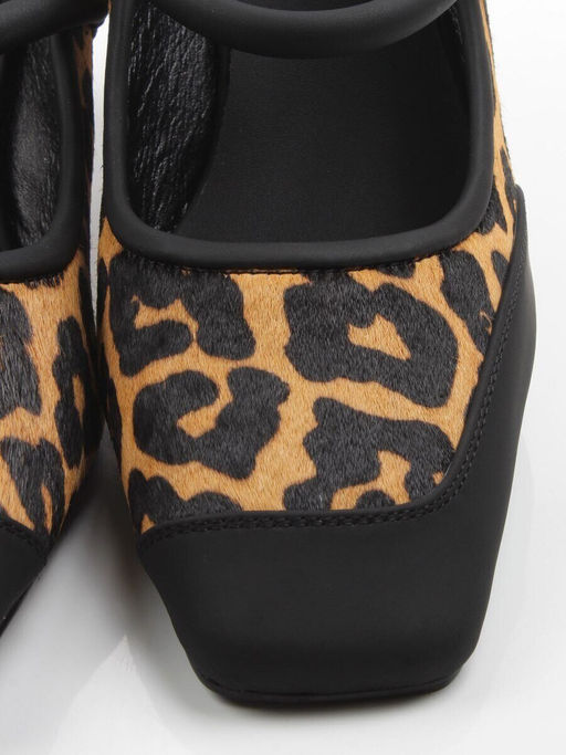06-DMD-P216 BLACK/LEOPARD Туфли женские (натуральная кожа с ворсом, нубук)