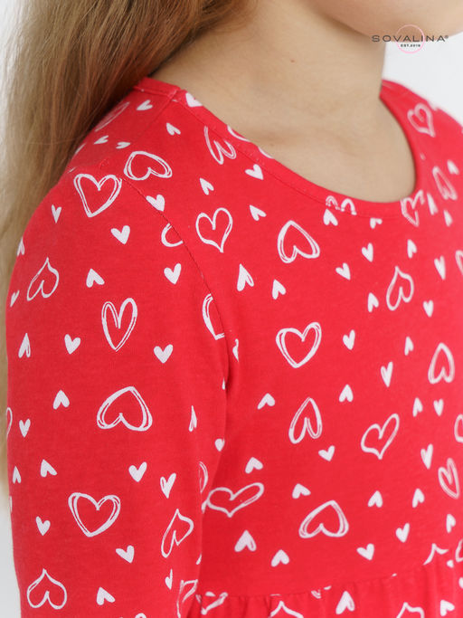 Платье Тиана сердечки на красном - Sovalina фото 9