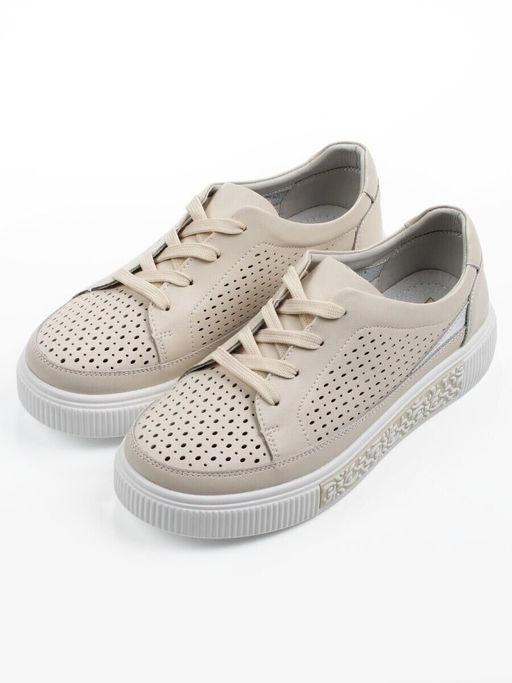 03-C322-2A BEIGE Полуботинки летние женские (натуральная кожа) - Фабричный китай фото 4