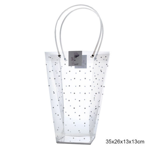 Цена за 10 шт. Пакет подарочный для цветов трапеция 35х26х13х13 / 9091-1 /уп 10/300/