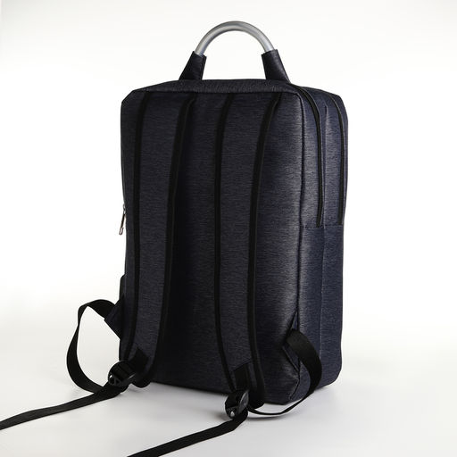 Рюкзак городской на молнии, 2 кармана, с USB, цвет синий - Simaland фото 2