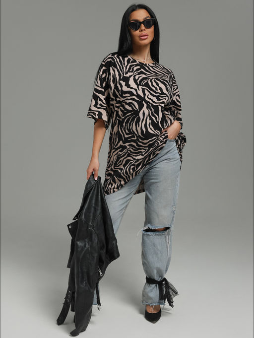 Шарм футболка женская (зебра)