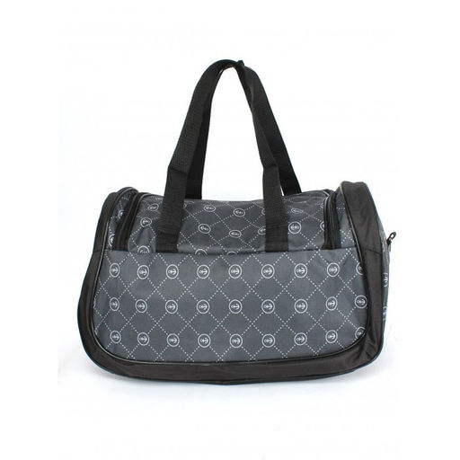 Сумка дорожная Дизайн-Гризли, 1отд, плечевой ремень, 2внеш карм, черный/серый (якорь) 263914 - Bobo фото 2