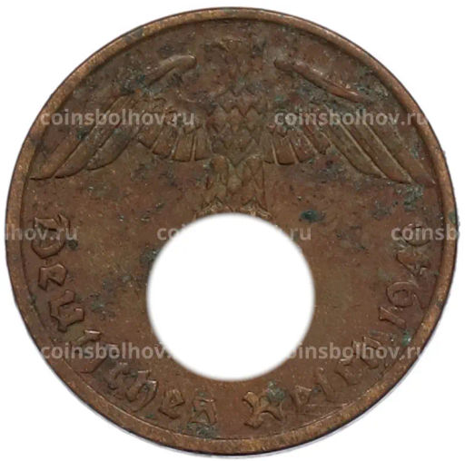 Монета 1 рейхспфенниг 1940 года A Германия