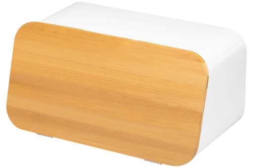 Хлебница 34*19*17 см Белая с бамбуковой крышкой-доской - Elan gallery фото 5