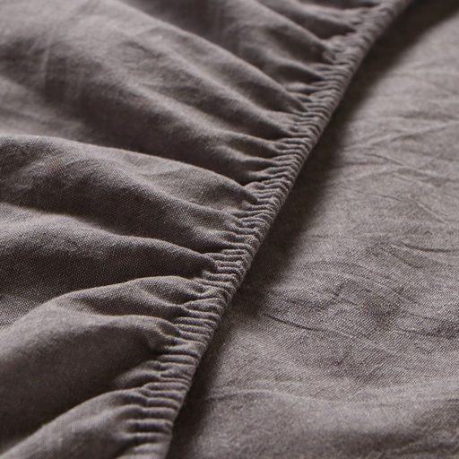 Простыня Этель Denim 160*200*25 см, цв.серый, жатый хлопок, 140 гр/м2, 100% хлопок  фото 2