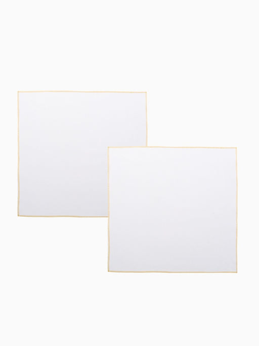 Набор салфеток с золотым люрексом «Этель», 2 шт., 50×50 см, белые