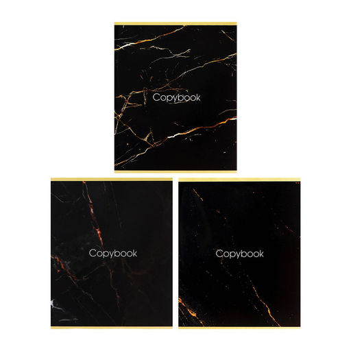Цена за 4 шт. Тетрадь 96 листов в клетку Calligrata «Мрамор тёмный», картонная обложка, глянцевая ламинация, блок офсет МИКС
