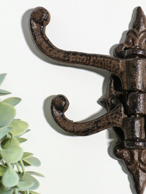 Крючки декоративные чугун развижные "Вензель" 14х14,5х2 см