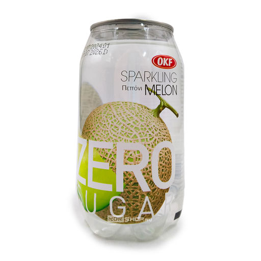 Напиток газированный без сахара со вкусом дыни Sparkling Zero Sugar Melon OKF, Корея, 350 мл
