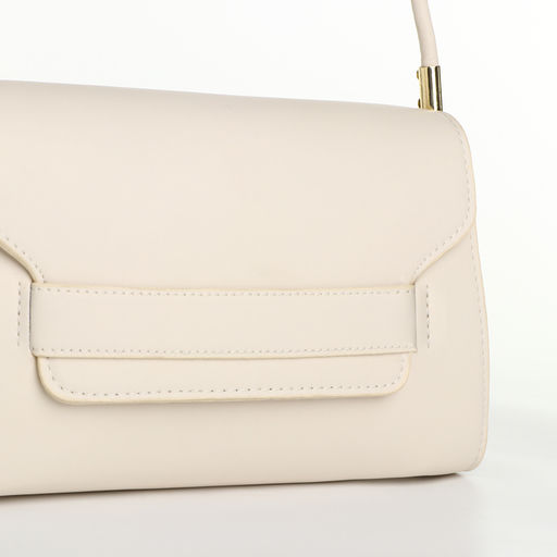 Сумка женская мессенджер без застёжки, 26×7×15 см, бежевая