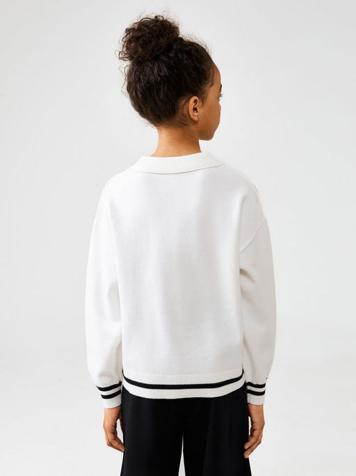 ACOOLA / Джемпер детский для девочек Tea белый фото 4