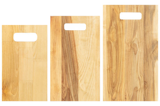 Комплект 3 досок 38*22*1,8 см, 34*20*1,8 см, 30*18*1,8 см "Прямая ручка" на дер. подстав.