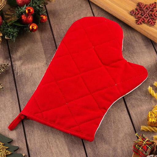 Варежка-прихватка Winter birds 20х28см, саржа, 100% хлопок, ватин 250г/м2 - Этель фото 2