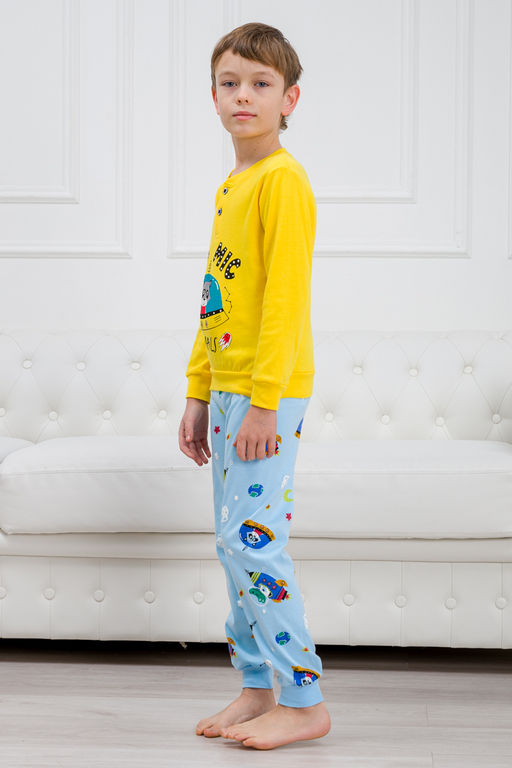 Пижама детская из интерлока Улыбка енот в нло - Амадэль фото 5