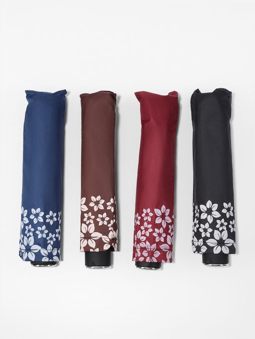 Зонт механический Цветочный край, 10 спиц, 4 сложения, R=51/60 см, d=102 см, МИКС