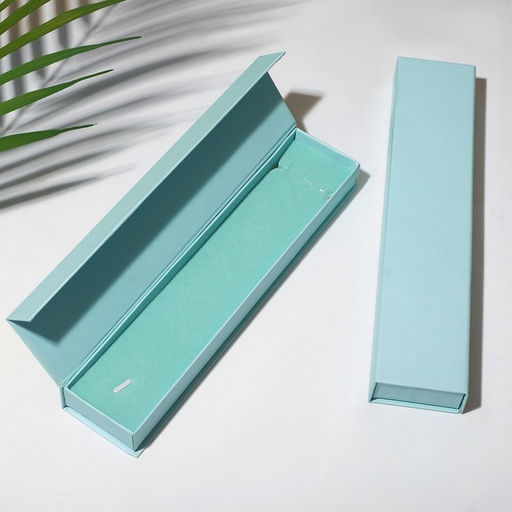 Цена за 6 шт. Коробочка подарочная под браслет/цепочку/часы Тиффани, 22.5?5 см (размер полезной части 22?4.5 см), голубая, вставка голубая - Simaland фото 2