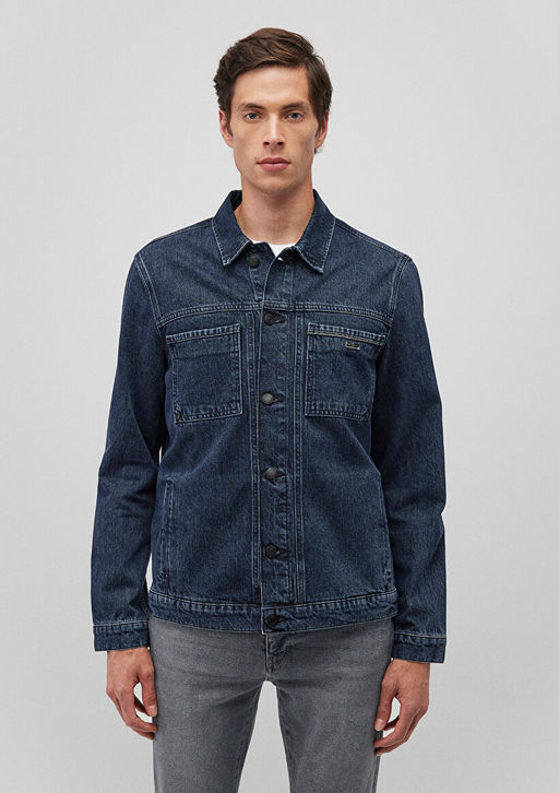 Charles Lux Black Gece Mavisi Jean Ceket  фото 3