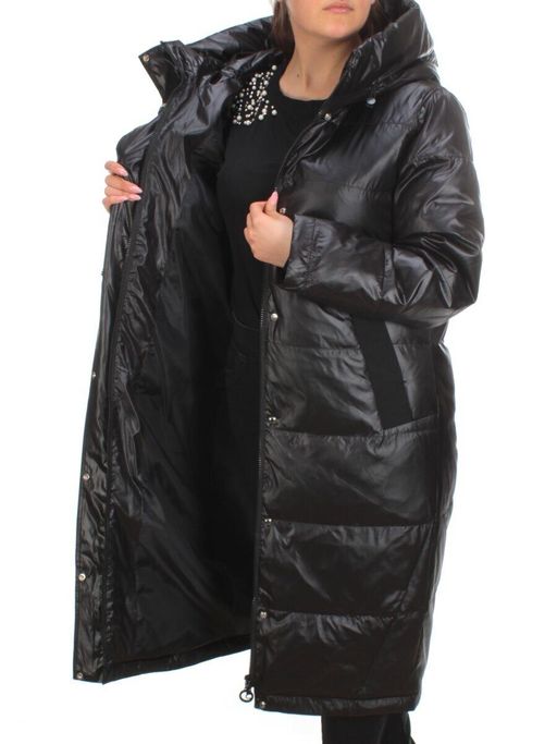 S21010 BLACK Пальто зимнее женское облегченное SNOW CLARITY - Fashion фото 7
