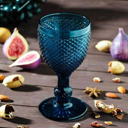 Бокал стеклянный Magistro Вилеро, 280 мл, 816,5 см, цвет синий  фото 2