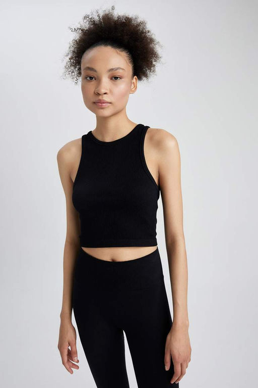 DeFactoFit Бесшовная майка с круглым вырезом  фото 7