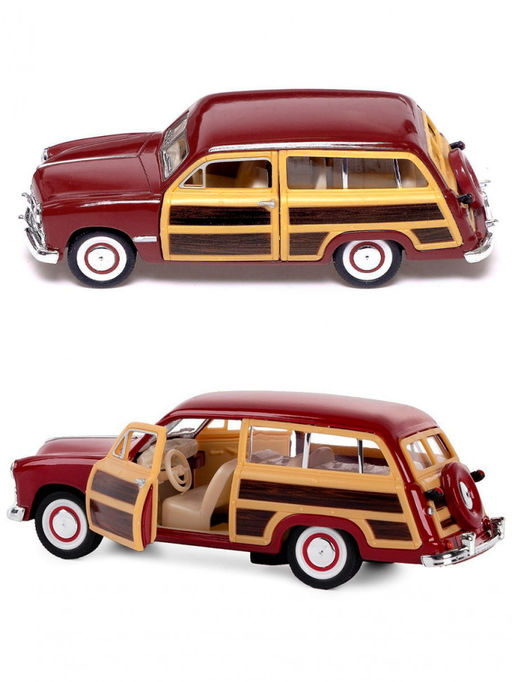 Kinsmart. Модель арт.KT5402/2 "Ford Woody Wagen 1949" 1:40 (красная) инерц.