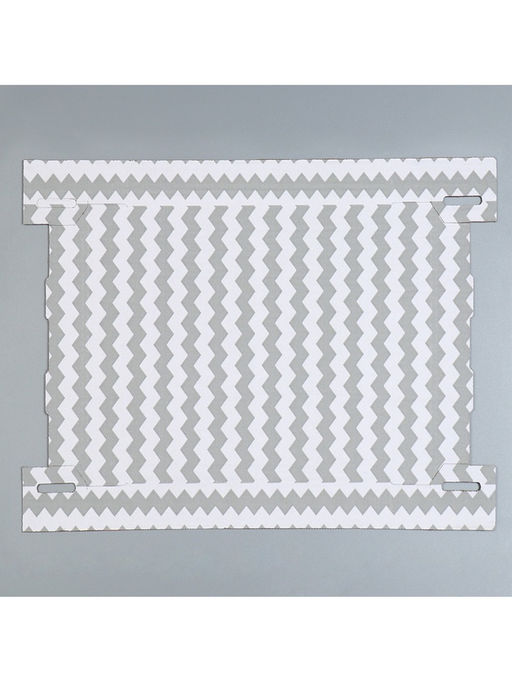 Цена за 5 шт. Коробка подарочная складная белая, упаковка, «Зигзаги», 32 х 25 х 16 см