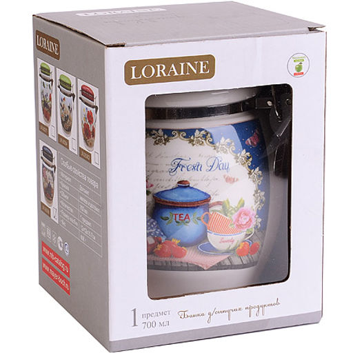 26396 Банка для сыпучих 700мл Натюрморт дол/металл LR (х36) - Mayer&boch фото 4