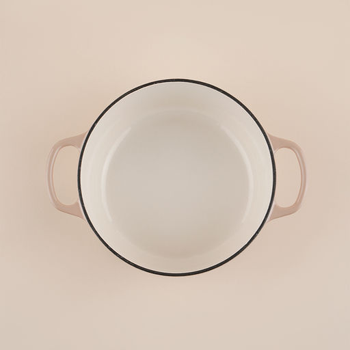 Кастрюля чугунная SL Home, 4.2 л, d=24.5 см, h=11 см, с крышкой, эмалированное покрытие, индукция, бежевая