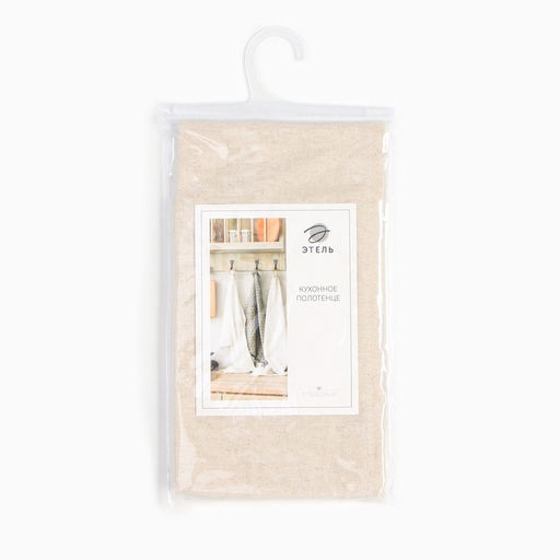 Полотенце Этель ECO, цв. молочный, 40х68/+-2 см, 70% хл, 30% лён, 190 г/м2  фото 6