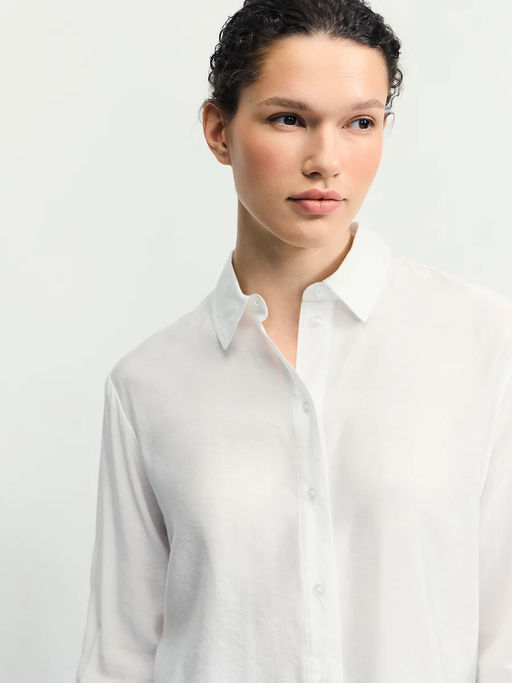 Рубашка прямого кроя из вискозы / Zarina фото 17