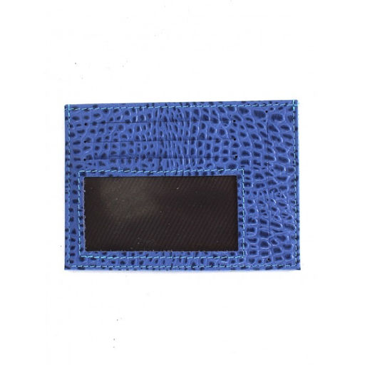 Визитница-кардхолдер Croco-В-222 н/к, 1отд, 4карм, голубой кайман (13) 264765  фото 2