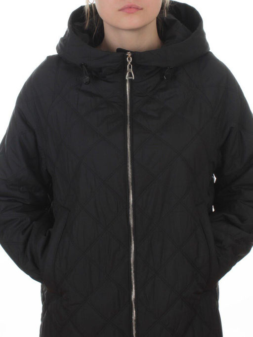 9610 BLACK Куртка стеганная демисезонная женская (100 гр. холлофайбер) - Fashion фото 4