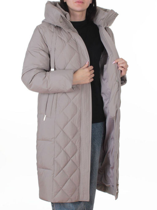 8353 GRAY Пальто зимнее женское (200 гр. холлофайбер)