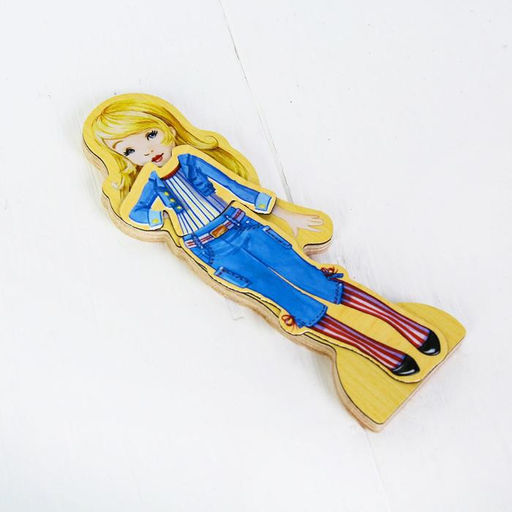 Игра на магнитах Модные девчонки, 4 куклы, 63 элемента одежды - Simaland фото 4