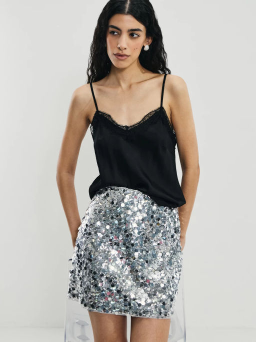 Юбка мини из пайеток / Zarina