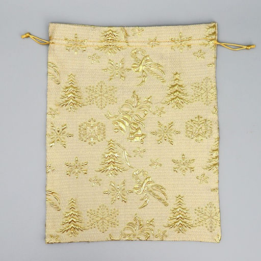 Цена за 5 шт. Мешочек подарочный парча Подарок от сердца, 30 х 40 см +/- 1.5 см - Дарите счастье фото 5