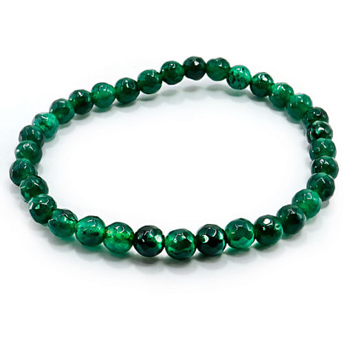 Браслет из камня с огранкой Изумрудная Хризоколла привлекает денежные потоки 6мм