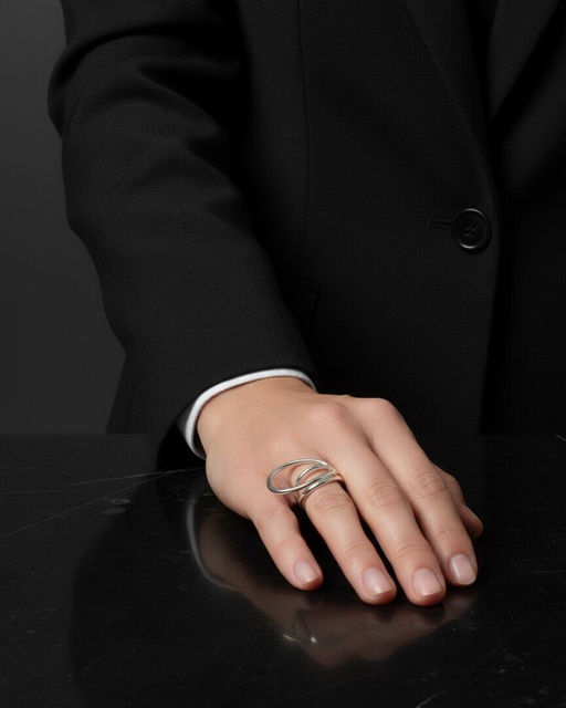 Кольцо с белым серебрением - Vel vett фото 6